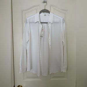 Uniqlo White Button Down Shirt